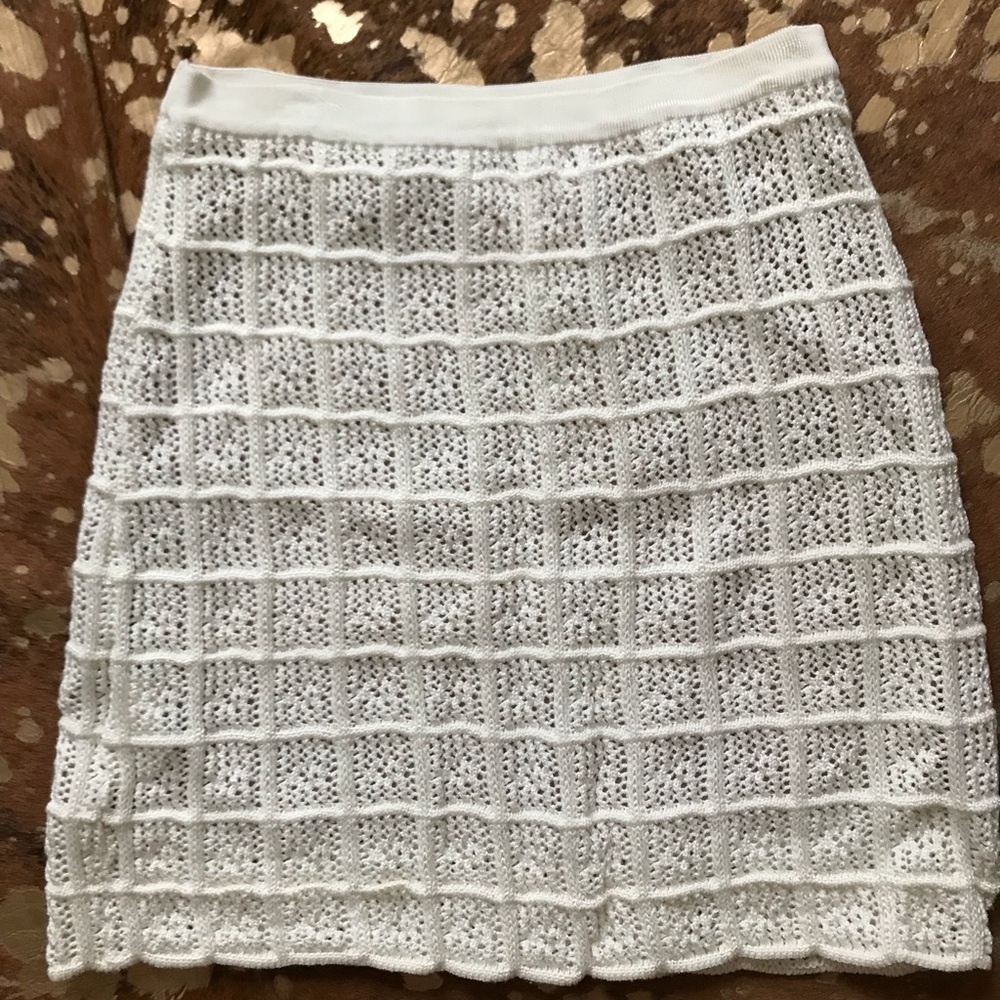 Square Woven Knit Skirt